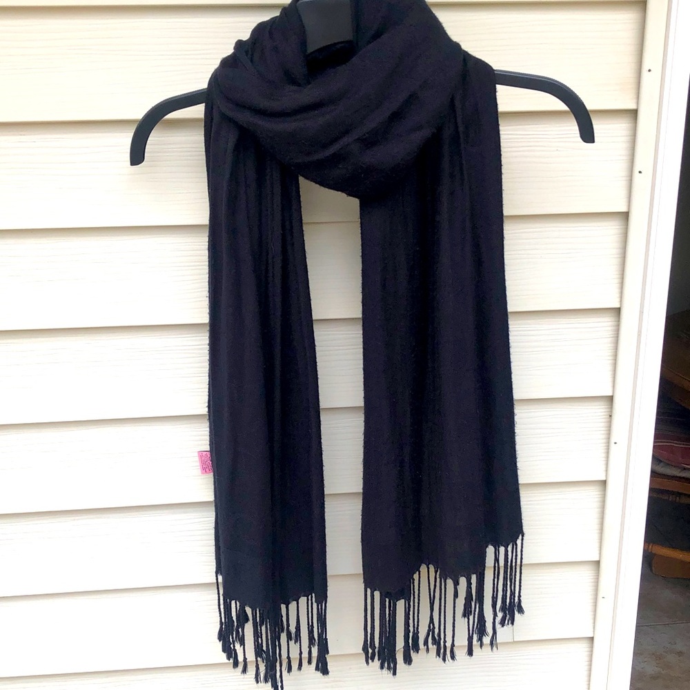 Juice couture Black Fringe Scarf